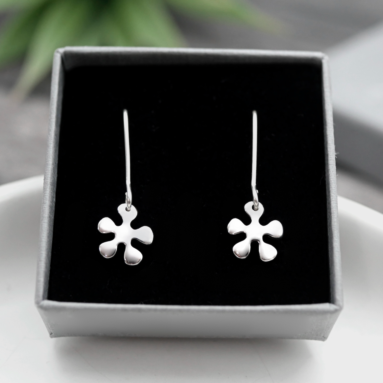 Tiny Splat Earrings - Handmade Sterling Silver Earrings