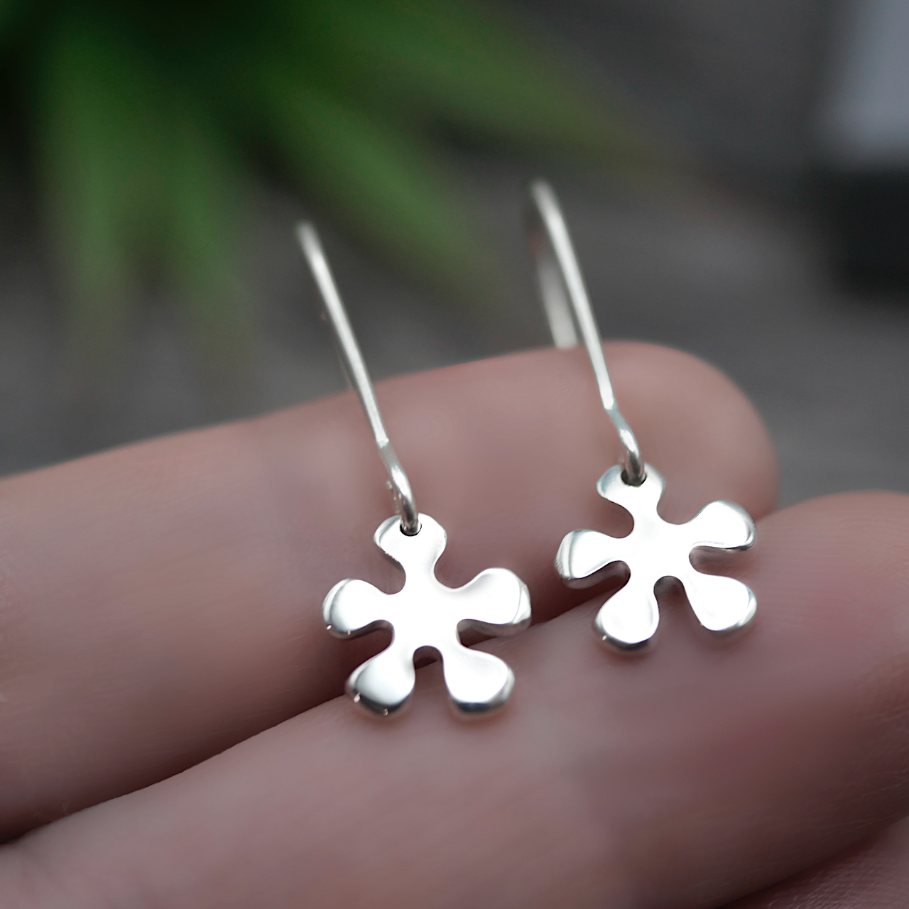 Tiny Splat Earrings - Handmade Sterling Silver Earrings