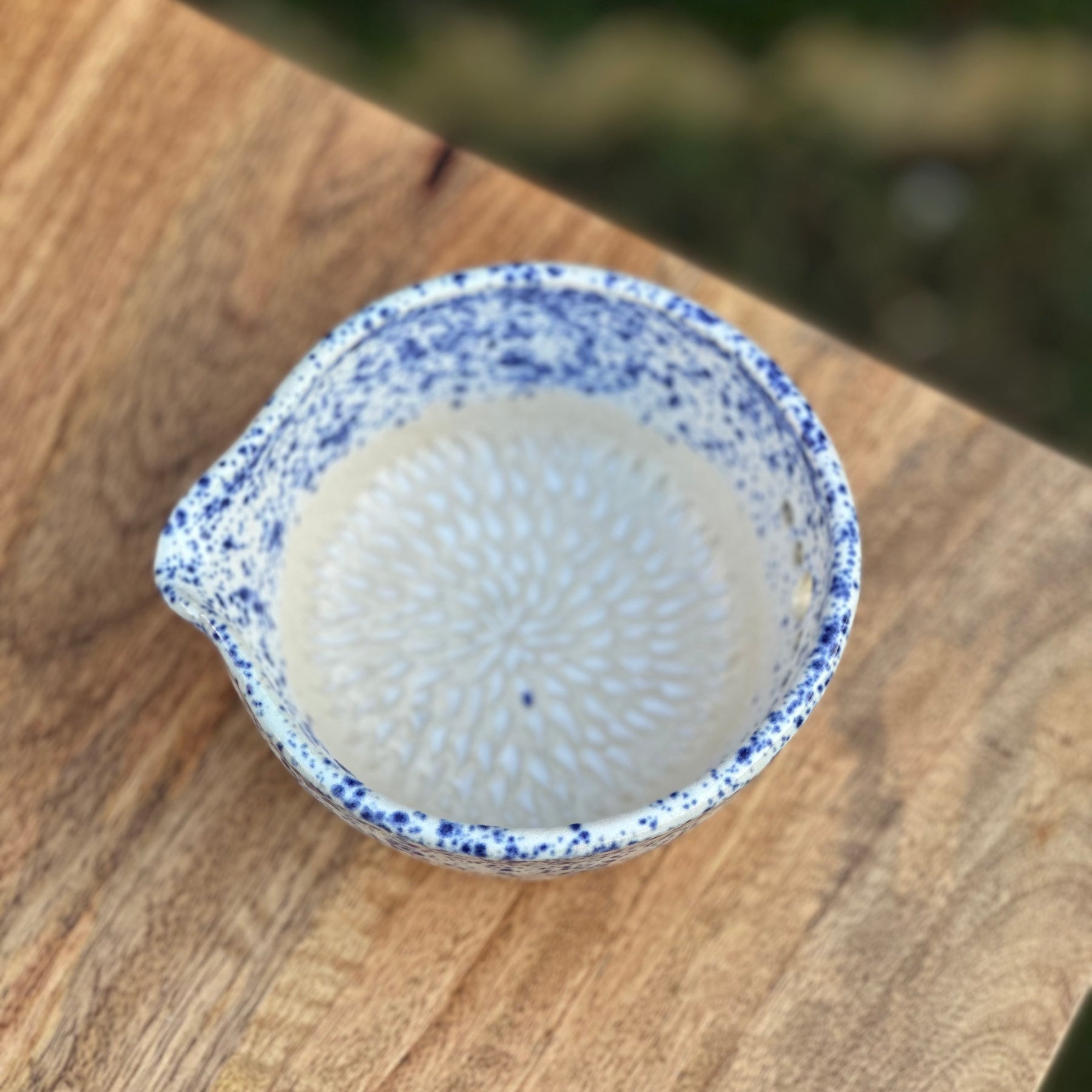 Ceramic Garlic Grater + Herb Stripper Bowl | Handmade Australian Pottery