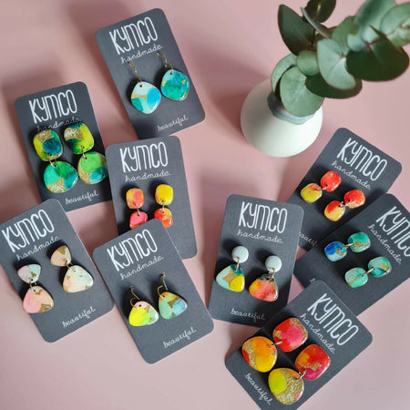The Fiesta Collection | Resin art earrings | Part 1 | Large dangles