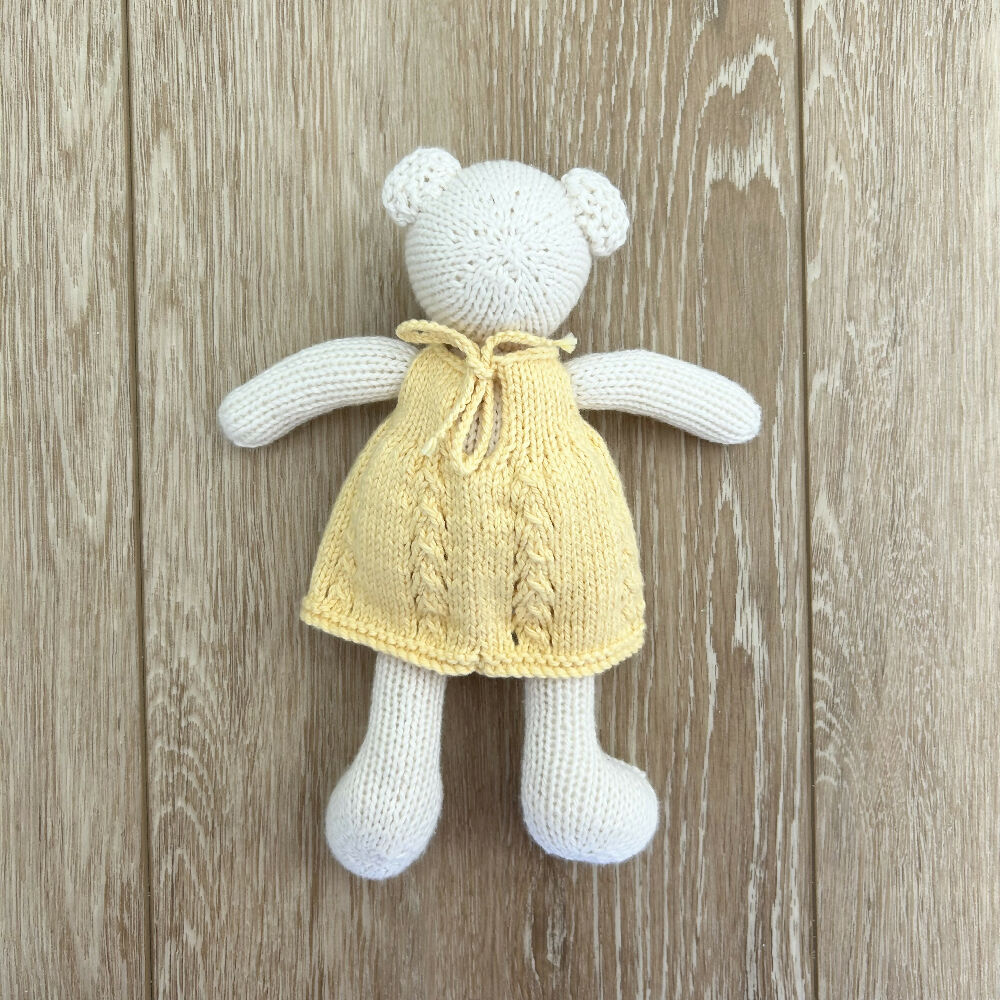Hand Knit | White Polar Bear | Teddy Bear | 23cm | Ready to Ship