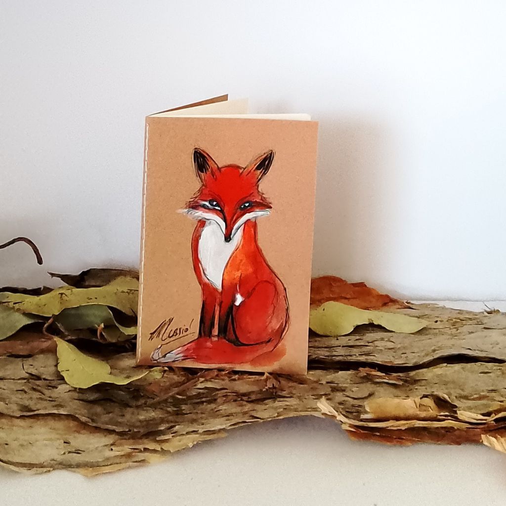 Handpainted Pocket Notebooks. Single or Set of 3. Bird and Animal designs