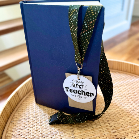 Fabric Lanyard - with quick-release safety clasp - Olive Green Metallic