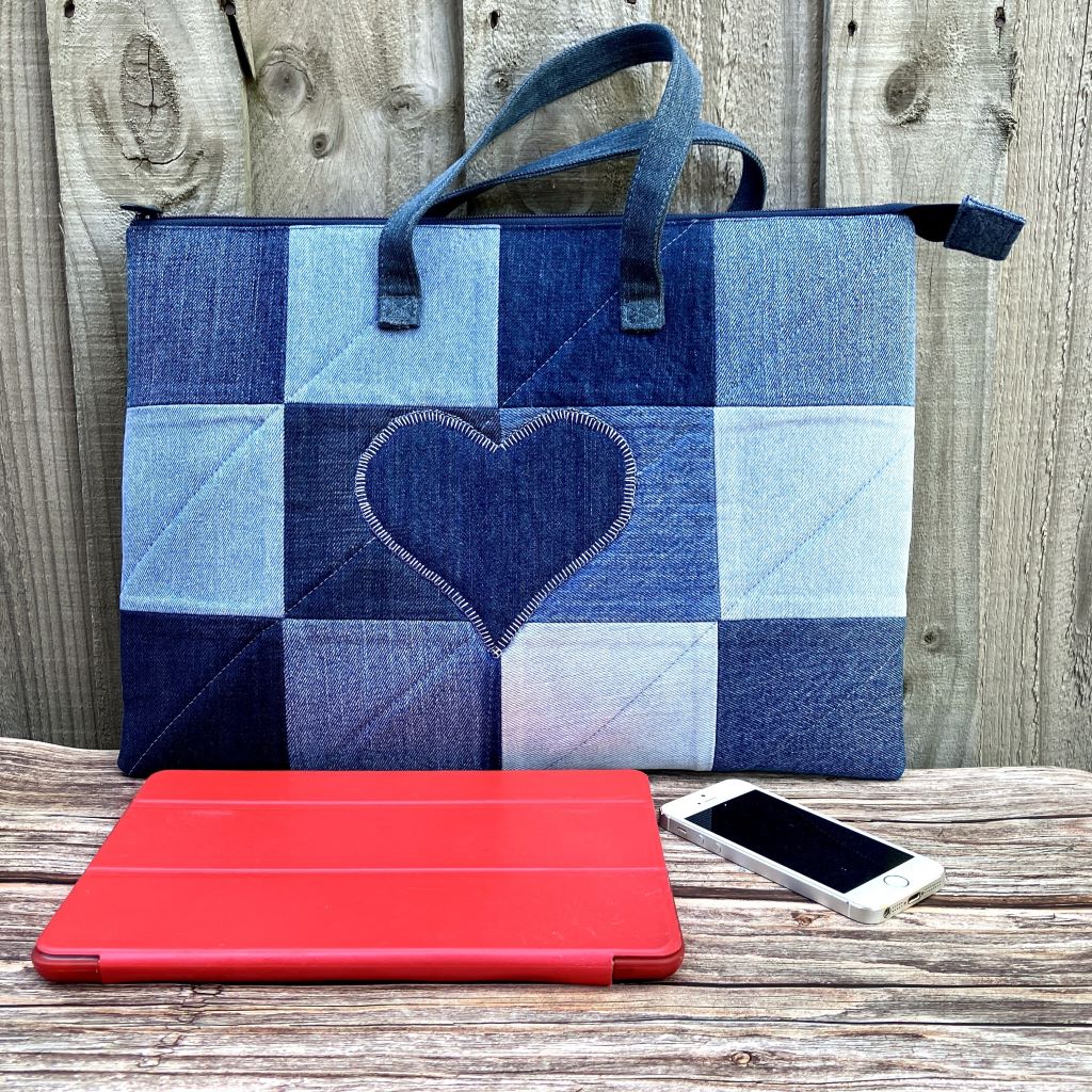 Upcycled Denim Gadget Sleeve