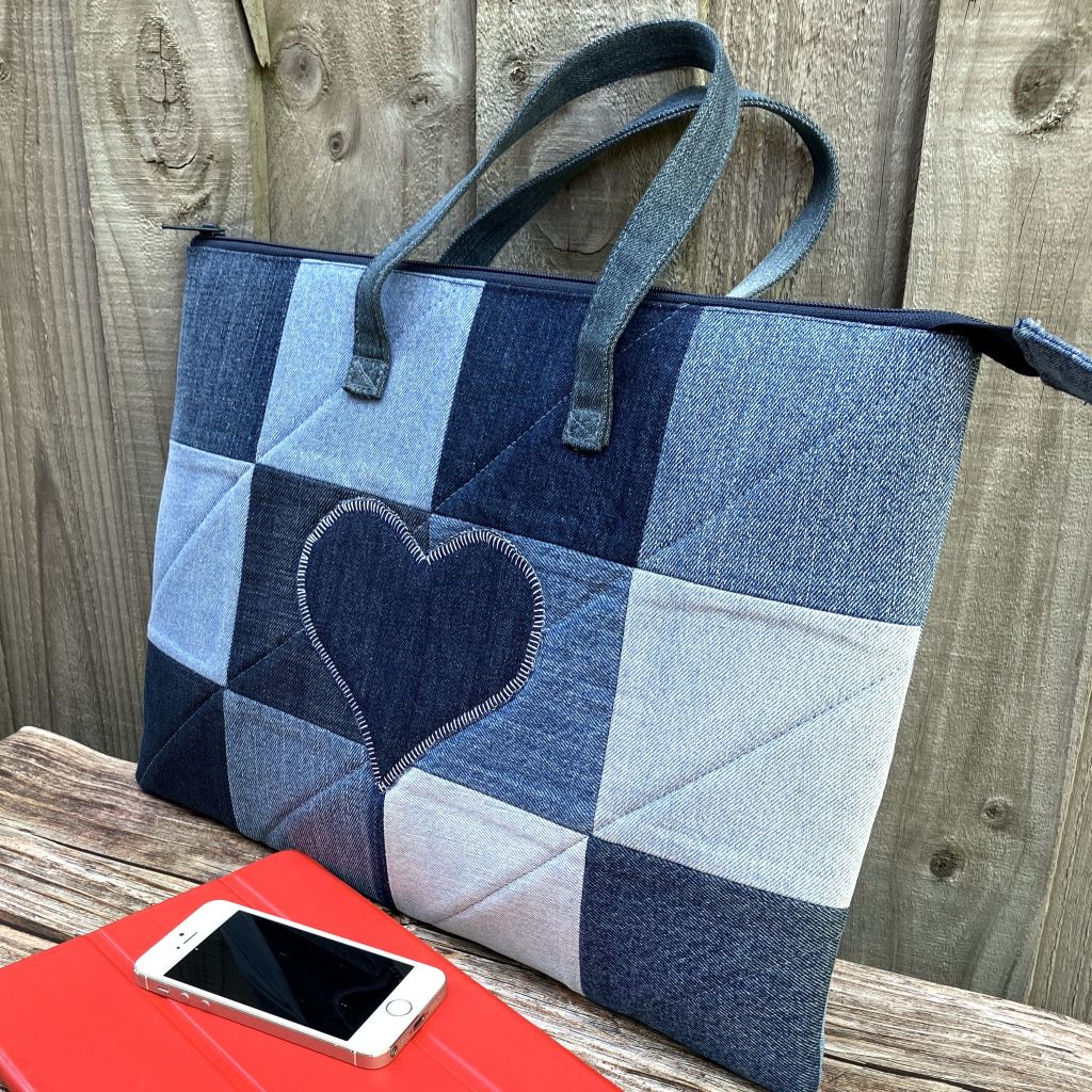 Upcycled Denim Gadget Sleeve