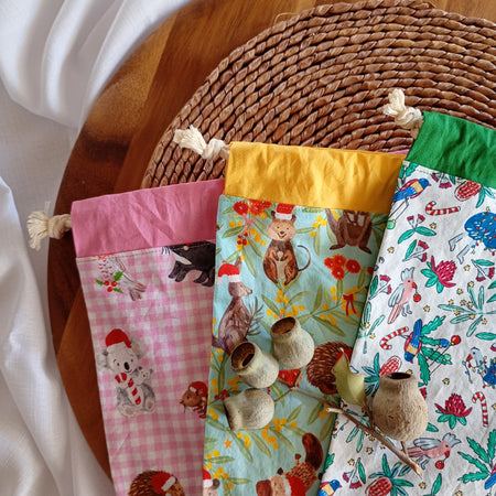 Children's Santa Sacks - Reusable Christmas Gift Bags