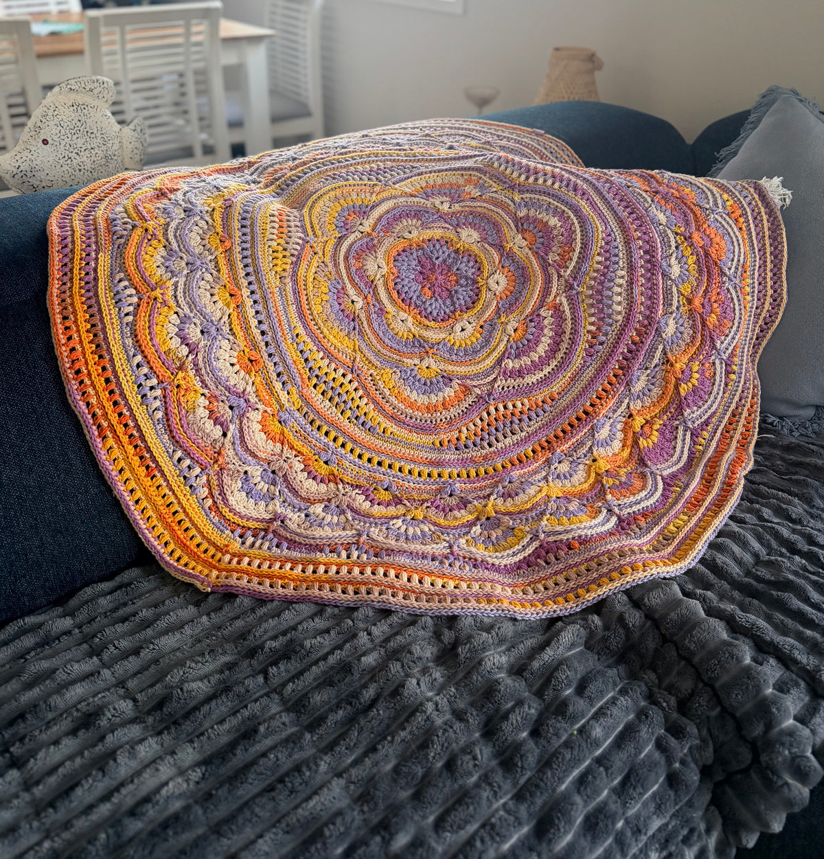 #101 Small Ripples Circular Blanket