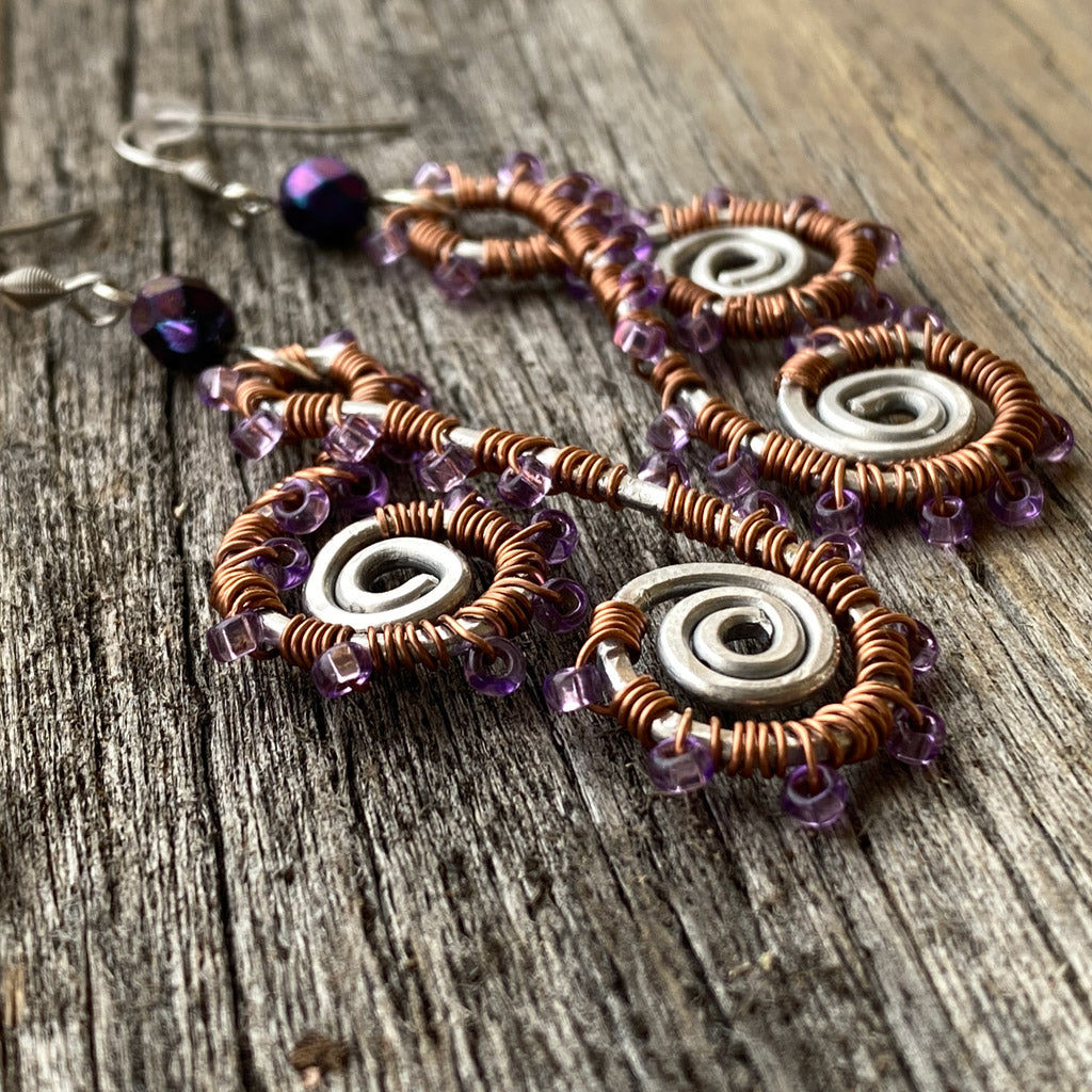 Wire Swirl earrings