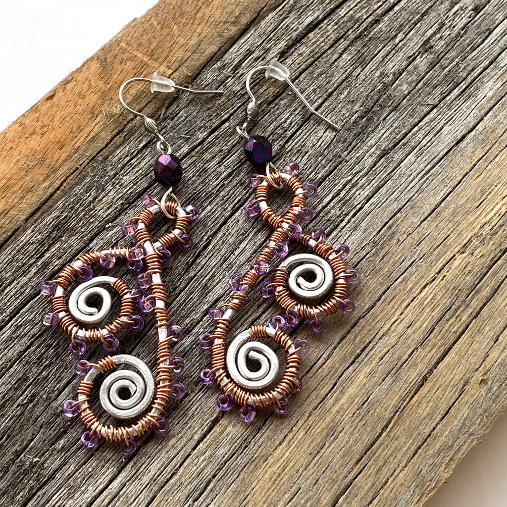 Wire Swirl earrings