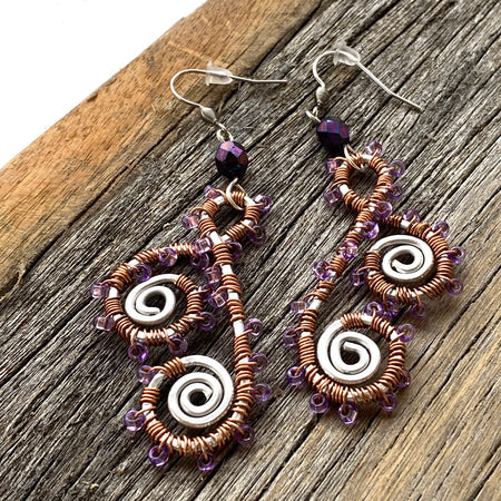 Wire Swirl earrings