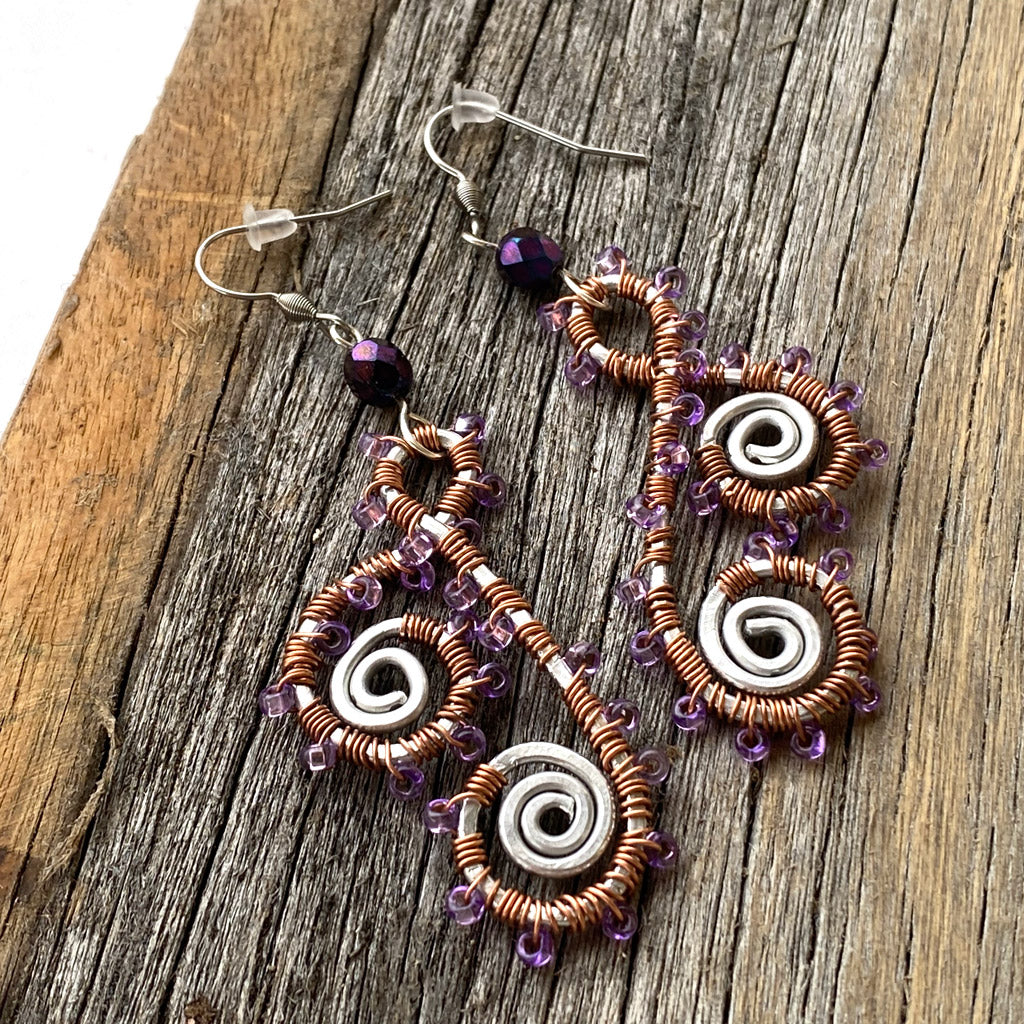 Wire Swirl earrings