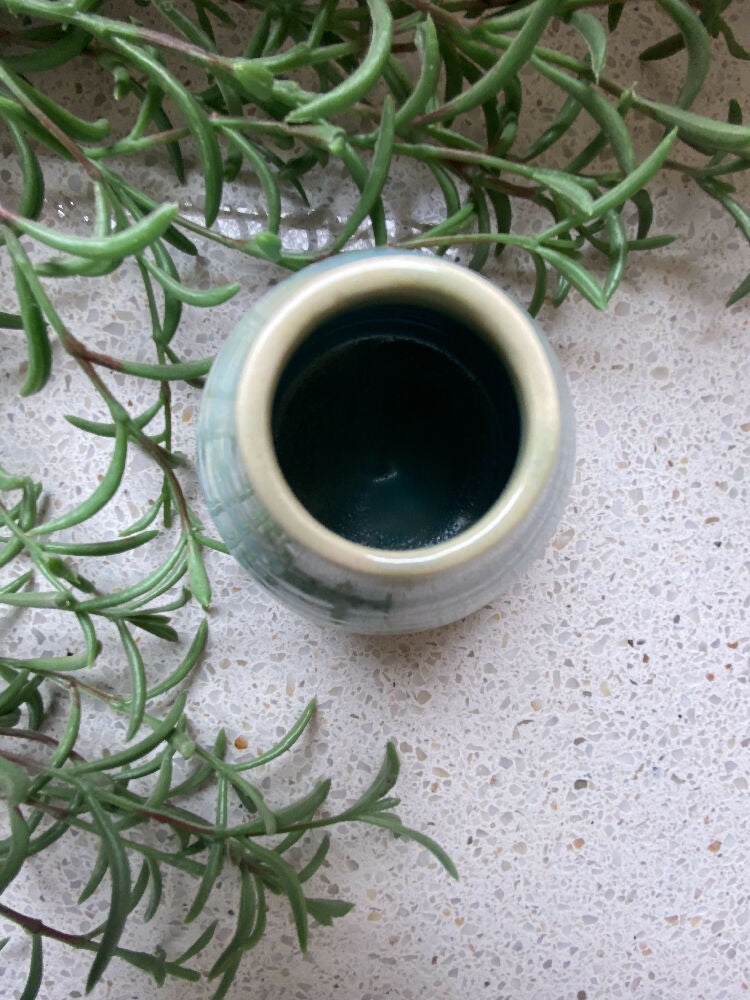 Small Bud Vase / Textured /Wheel Thrown Pottery