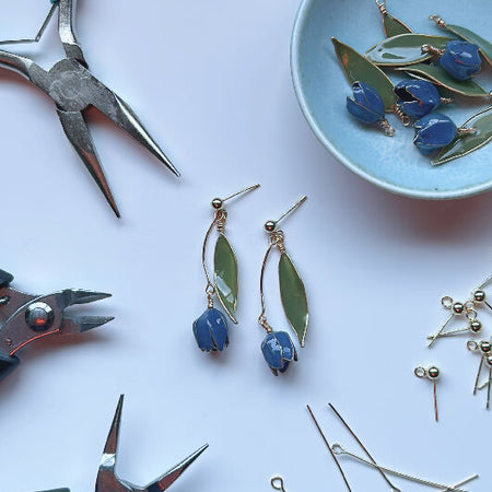 Tulips wire earrings | Handmade Botanical Jewelry