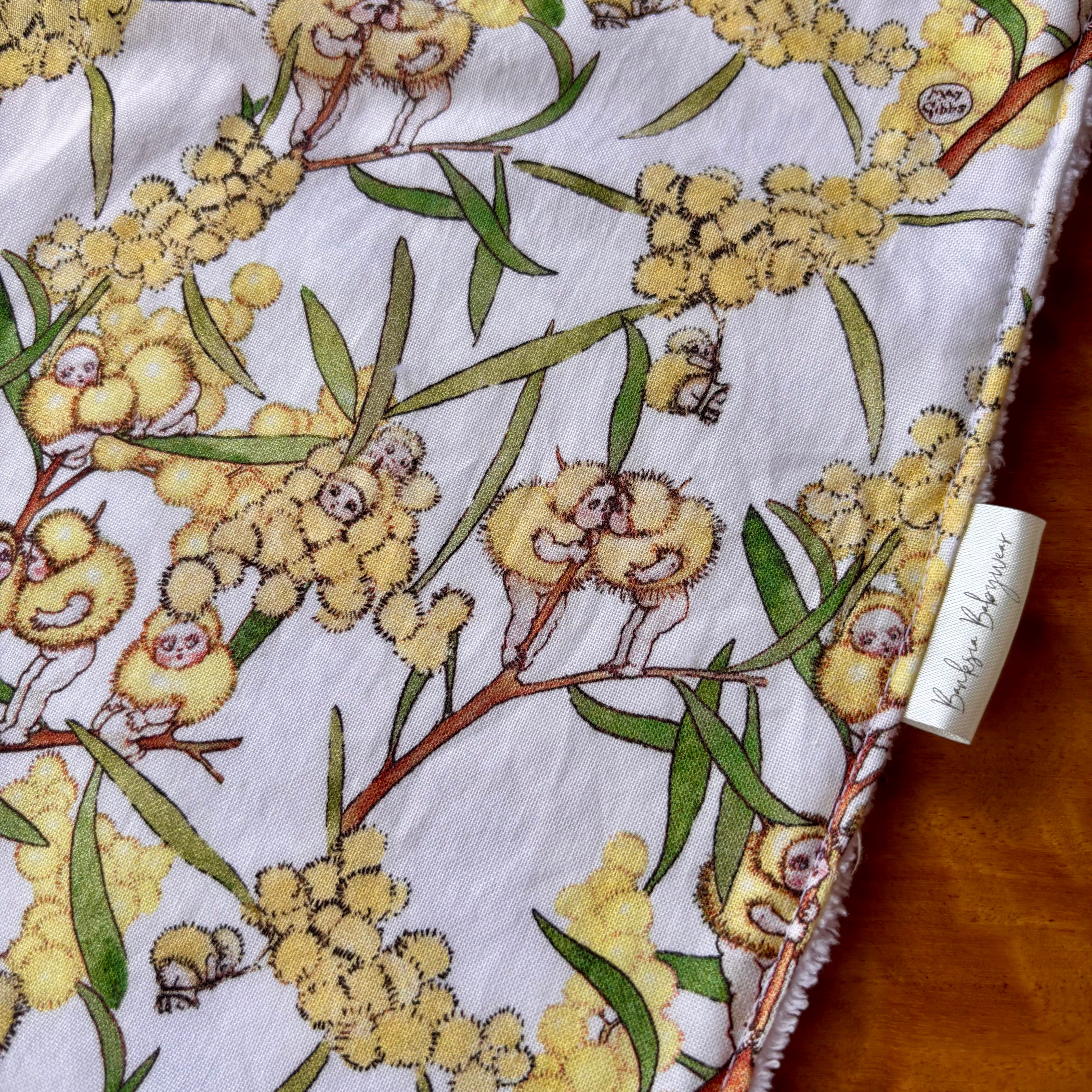 Baby Bib and Burp Cloth Set - Wattle Babies May Gibbs