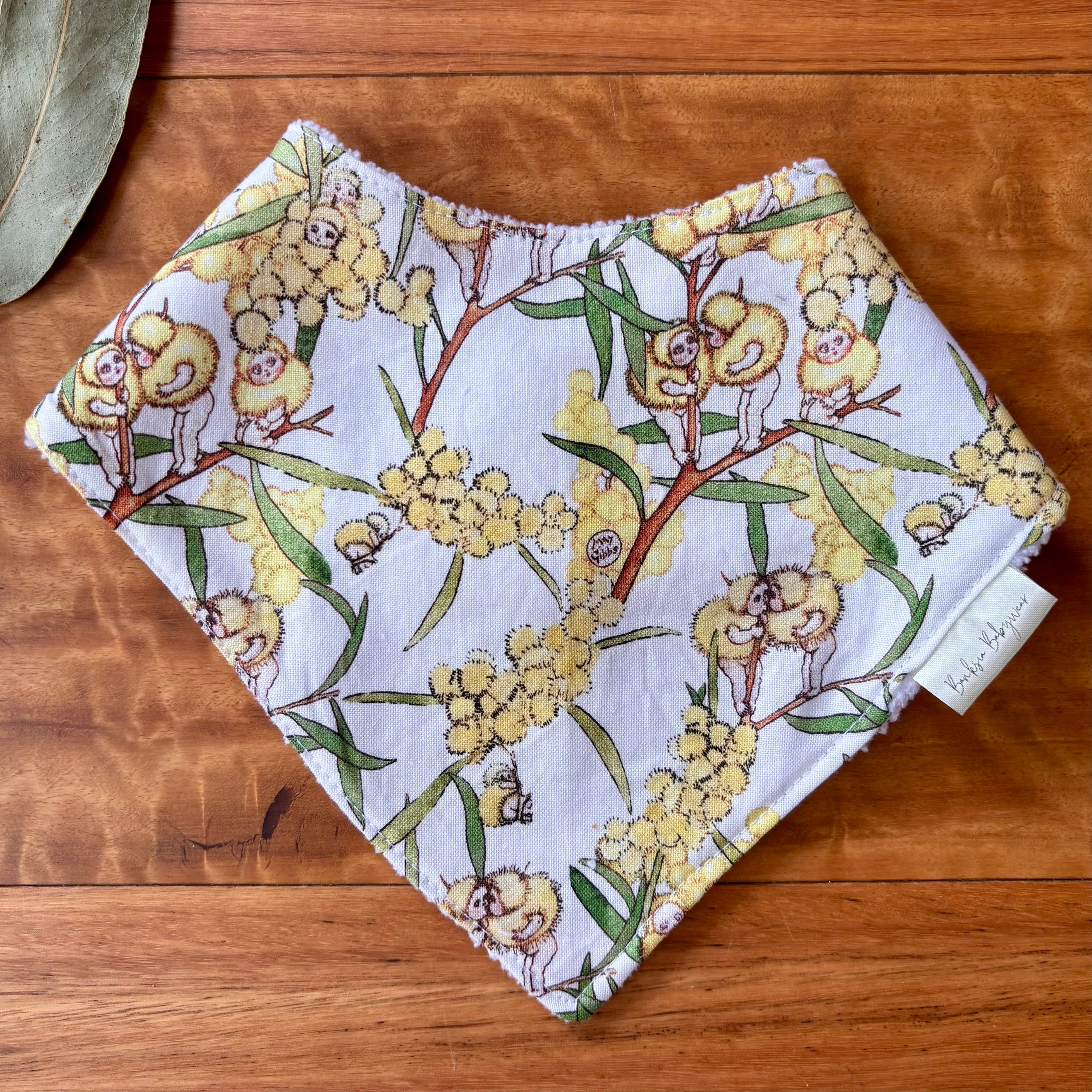 Baby Bib and Burp Cloth Set - Wattle Babies May Gibbs