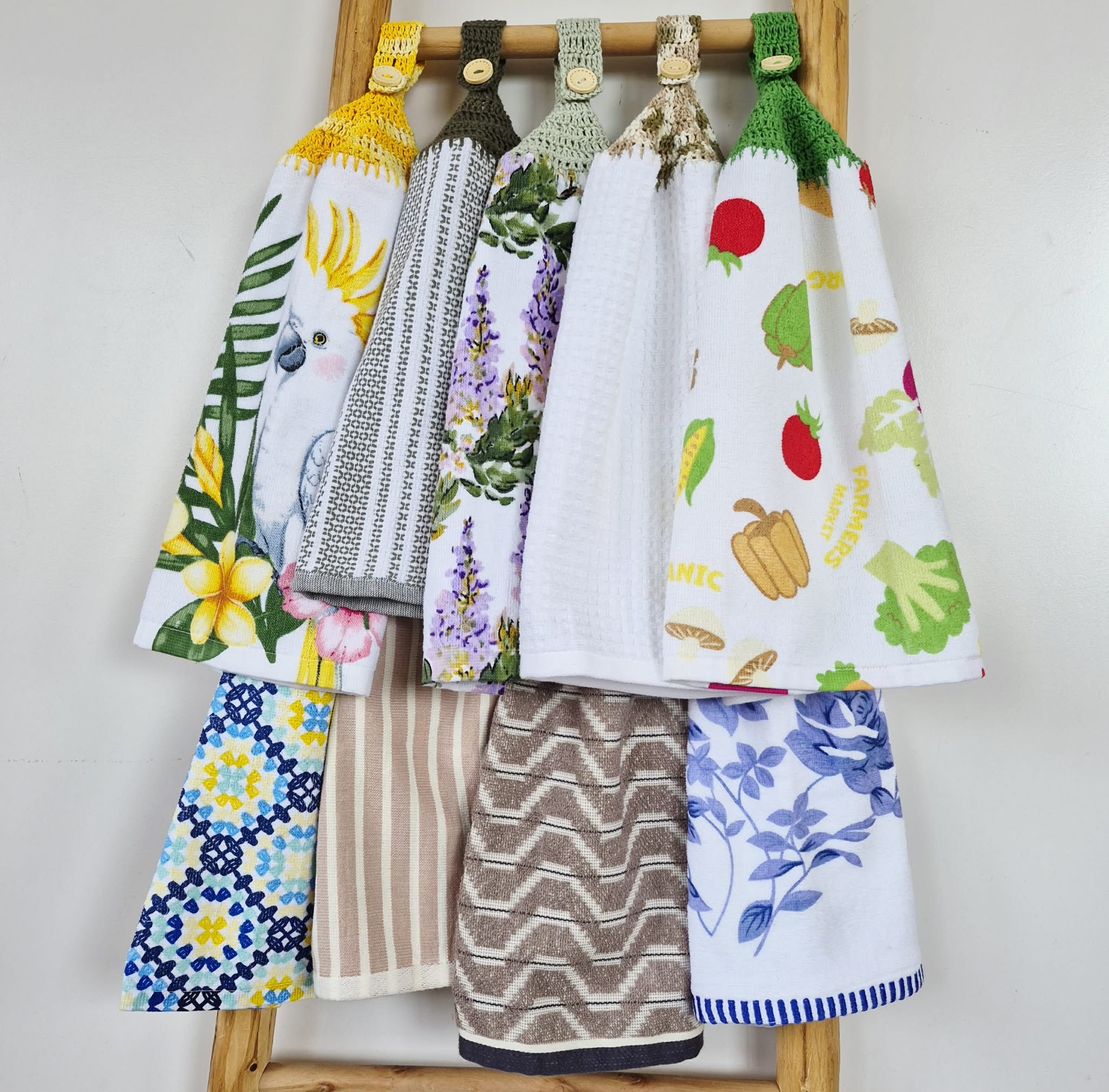 Kitchen Hand Towel | Hanging | Cotton | SINGLE LAYER | 9 Styles - 10-18