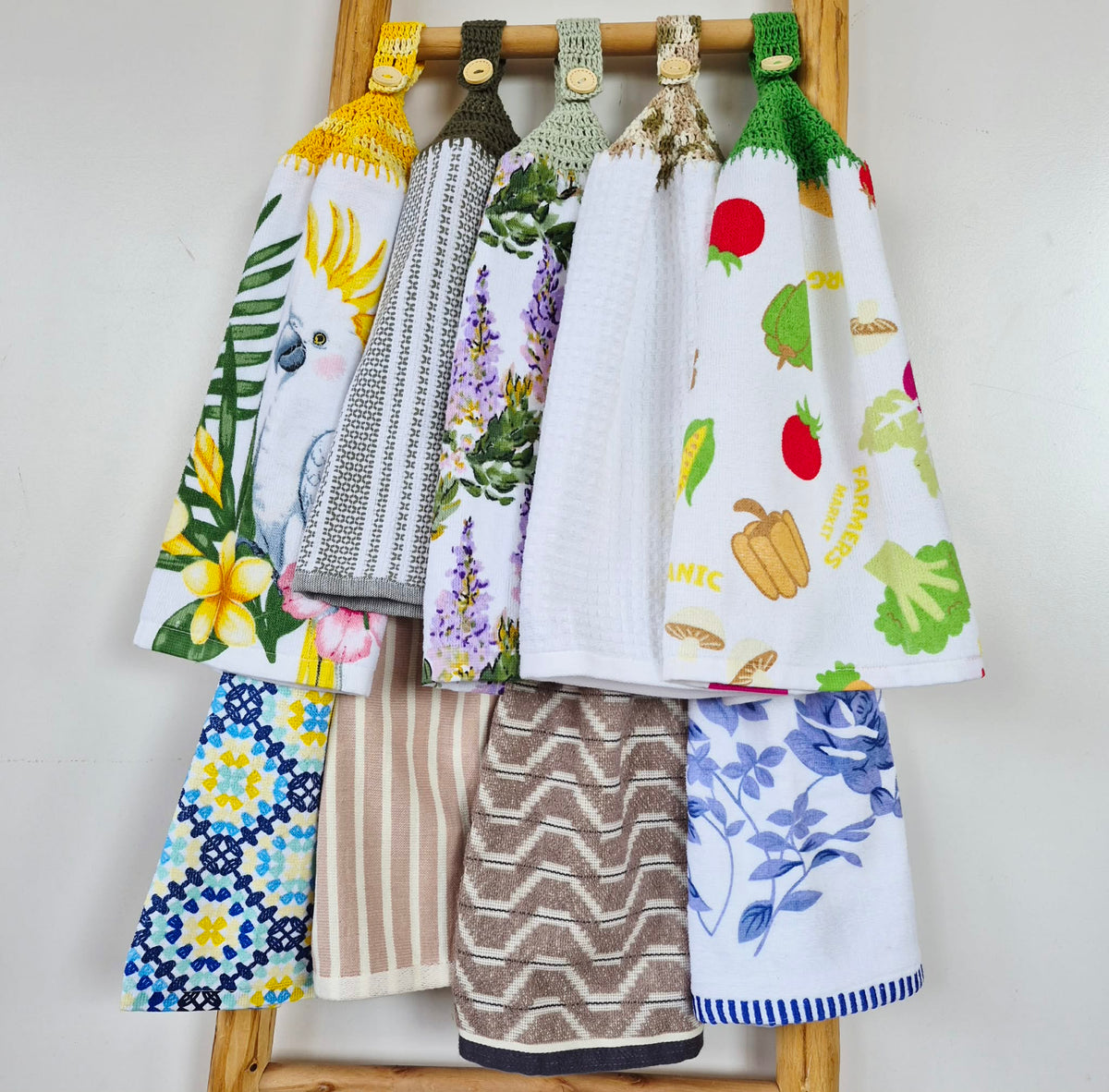 Kitchen Hand Towel | Hanging | Cotton | SINGLE LAYER | 9 Styles - 10-18