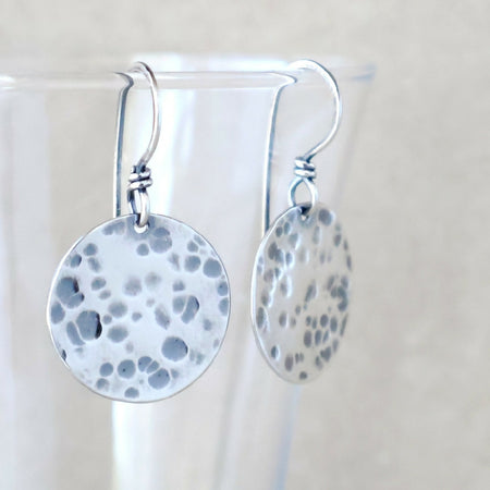 Small Full Moon Earrings - Handcrafted with Australian Made Sterling Silver