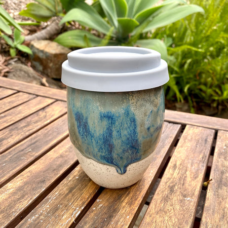 Travel Cup: Beach Break | Wheel Thrown Ceramic Cup