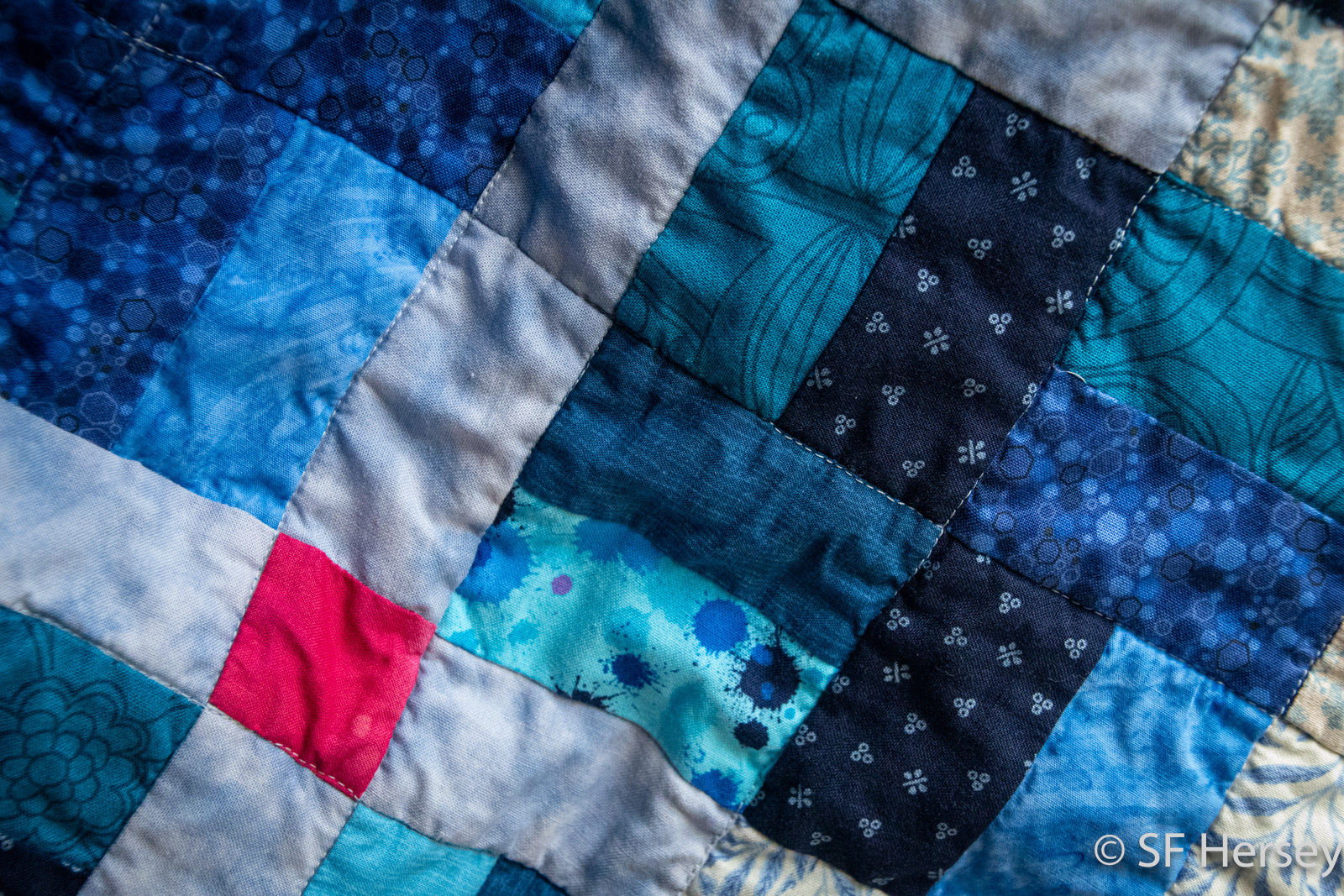 Blue Lap Quilt suitable for a Wheelchair