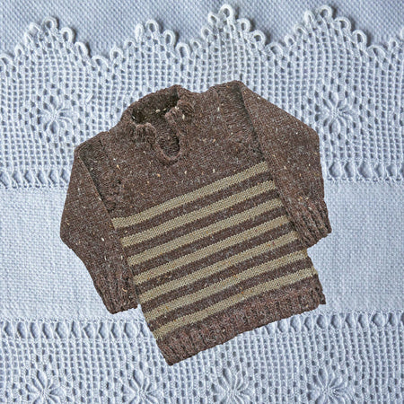 Classic jumper/pullover. with fawn stripe. Unisex. Size 1- 2.