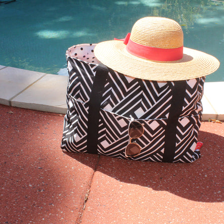 Black & White Beach Bag