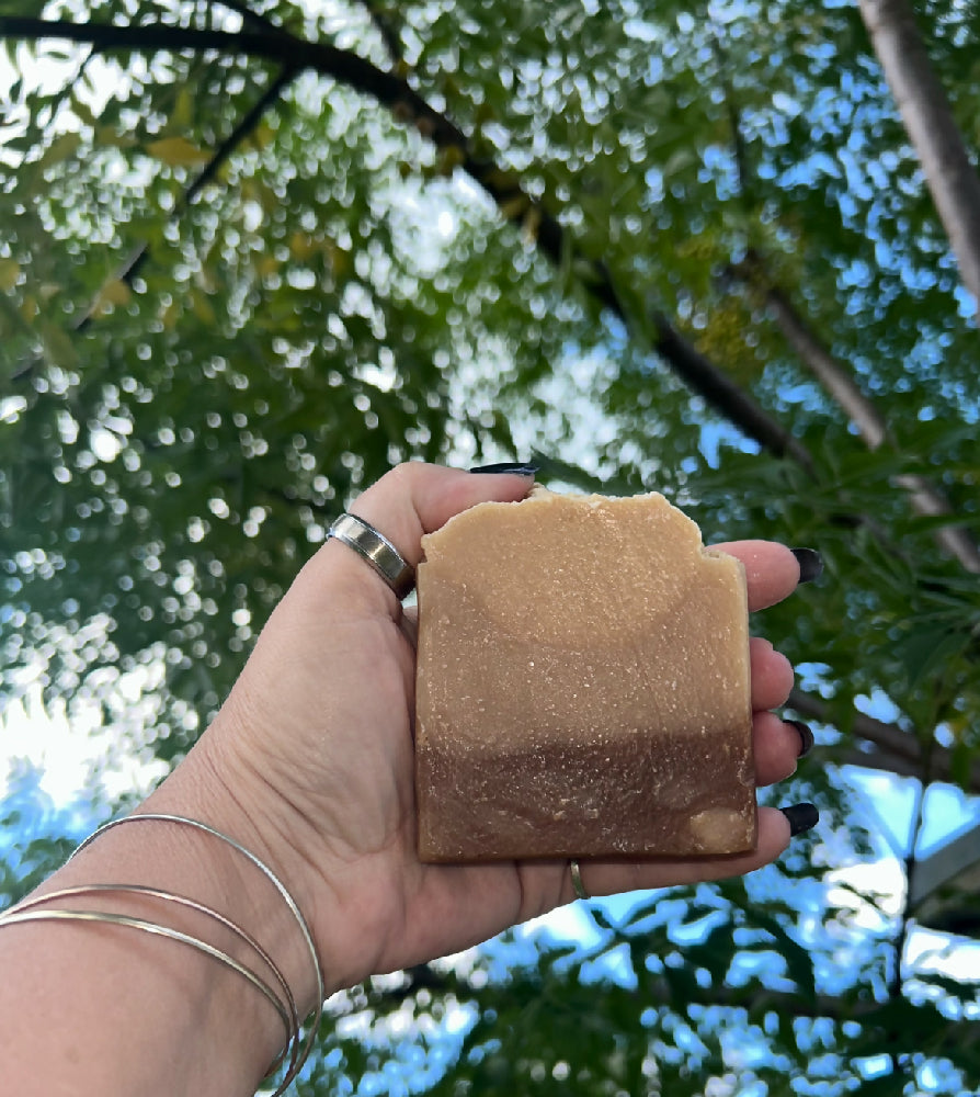 handmade Australian camel's milk soap chocolate soap