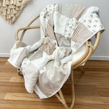 Mini palm tree cot blanket