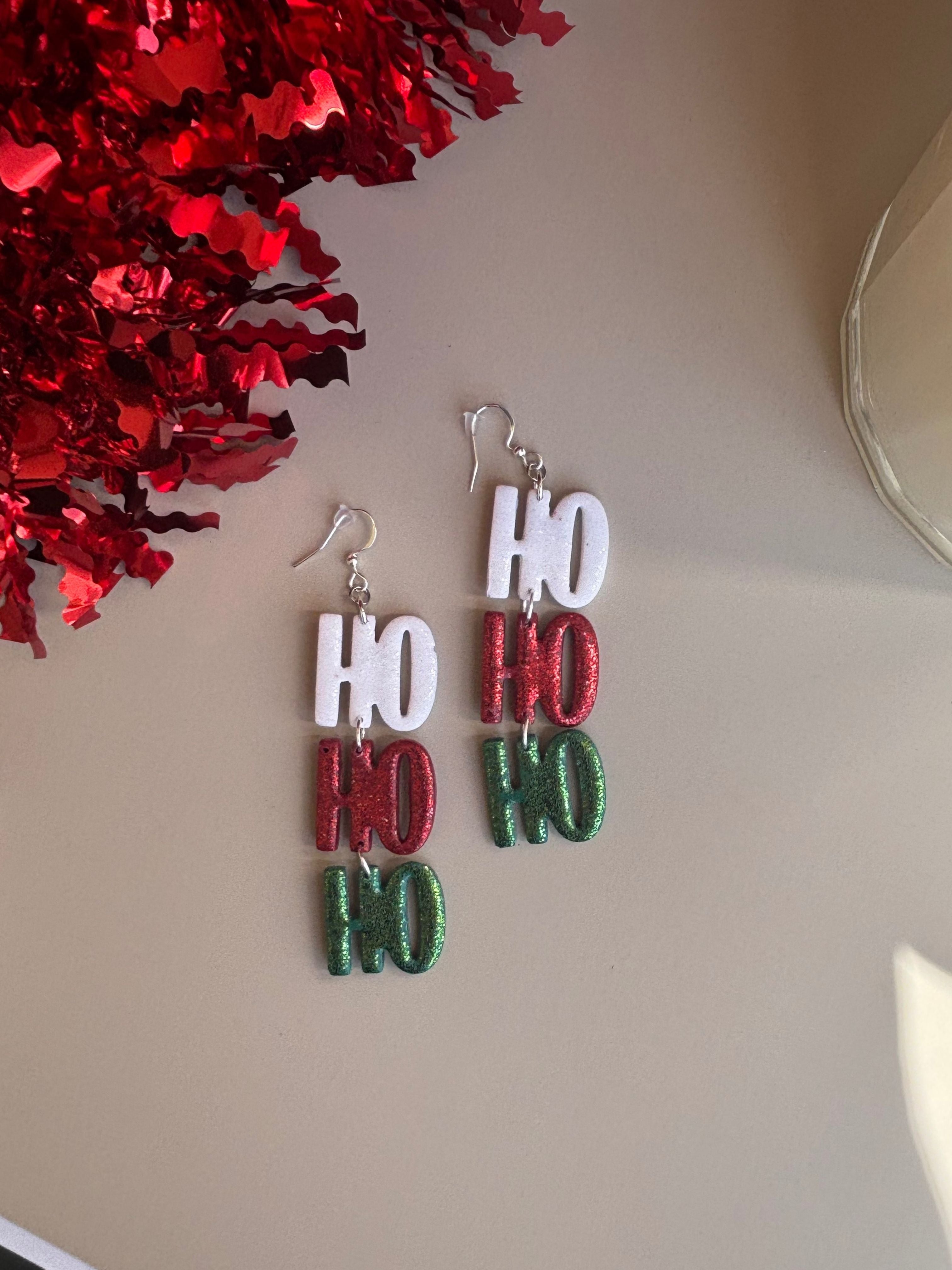Christmas Joy - Ho Ho Ho Dangle Earrings