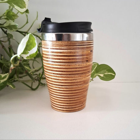 Handmade Wooden Travel Mug: Insulated Eco-Friendly Coffee Tumbler
