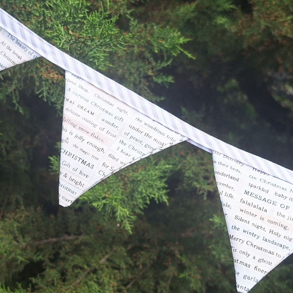 Handmade Christmas Bunting: Wonderful Words