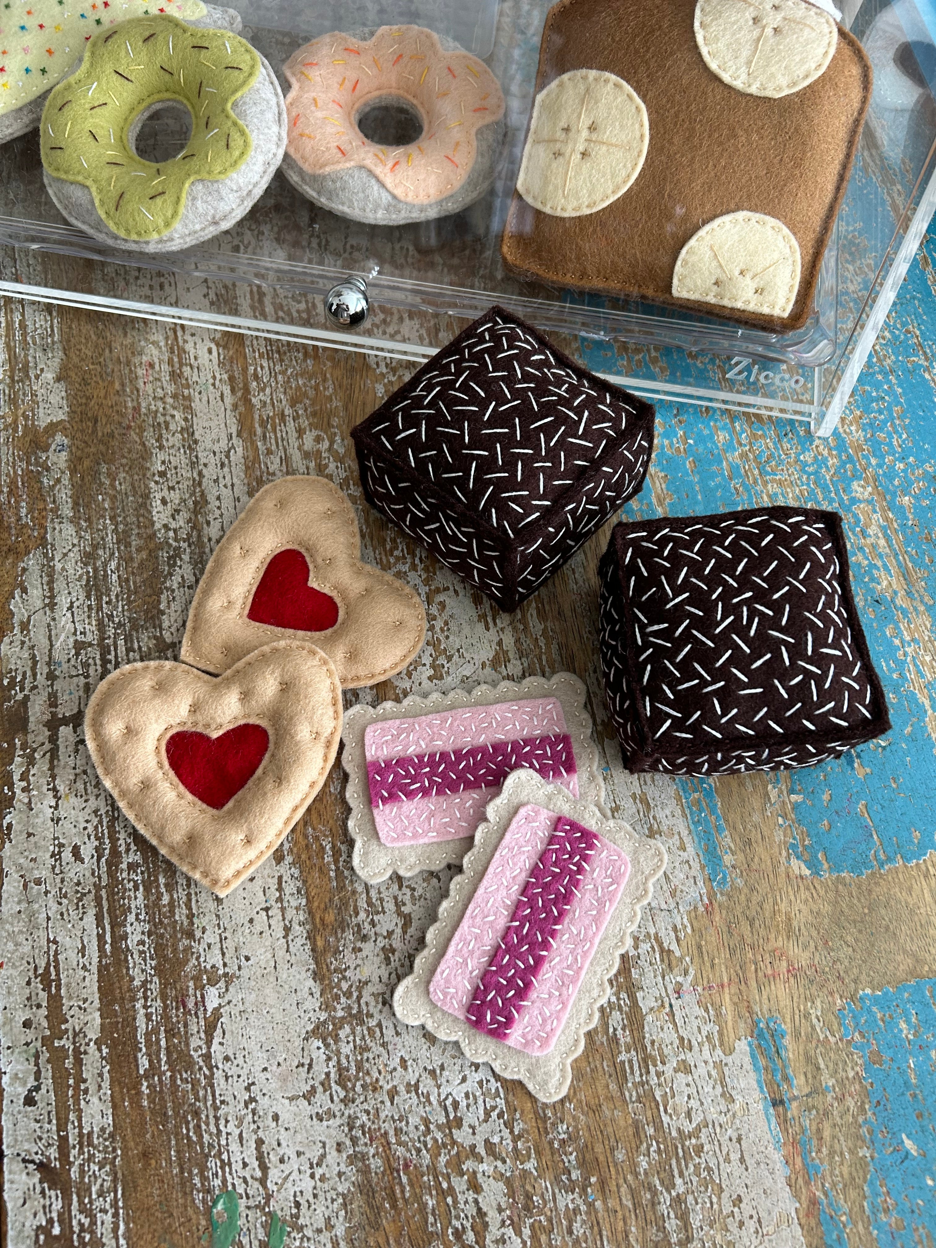 Love heart felt cookies, set of 2, Valentine’s Day