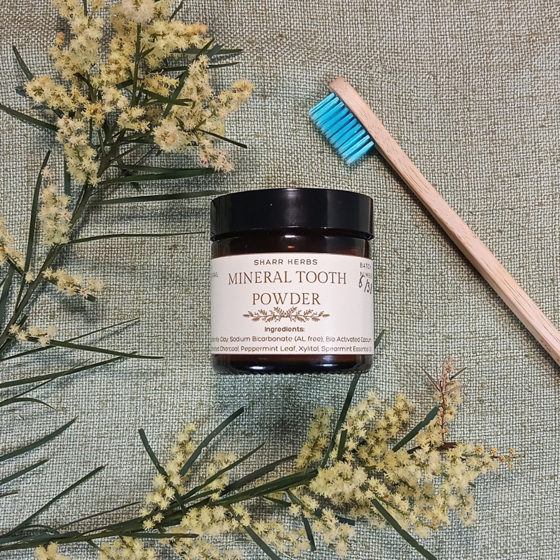 Mineral Tooth Powder. Fluoride free. Formulated with Hydroxyapatite and natural minerals. 50g or 100g.