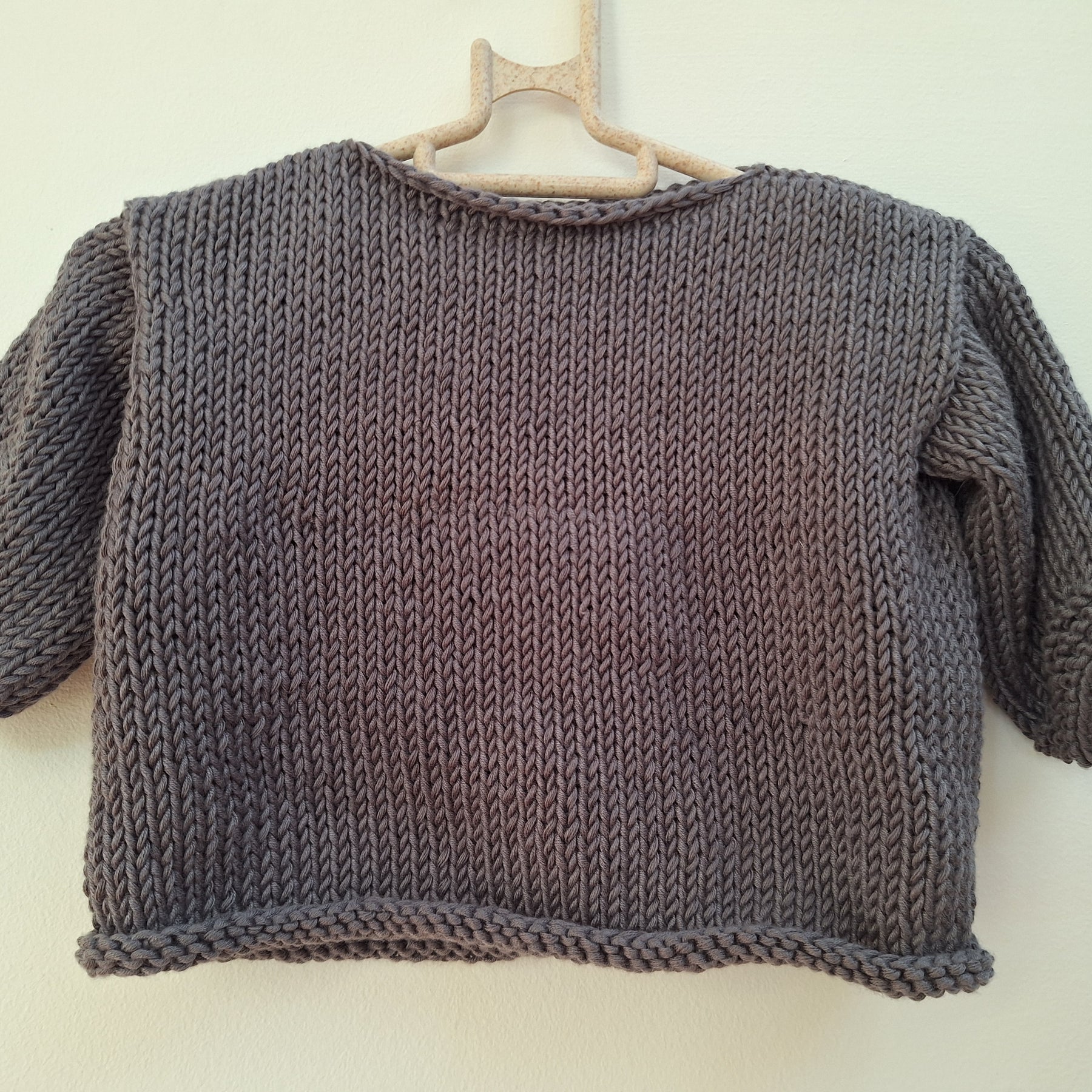 Bamboo-cotton Boxy Baby Sweater Sz 3-6mths