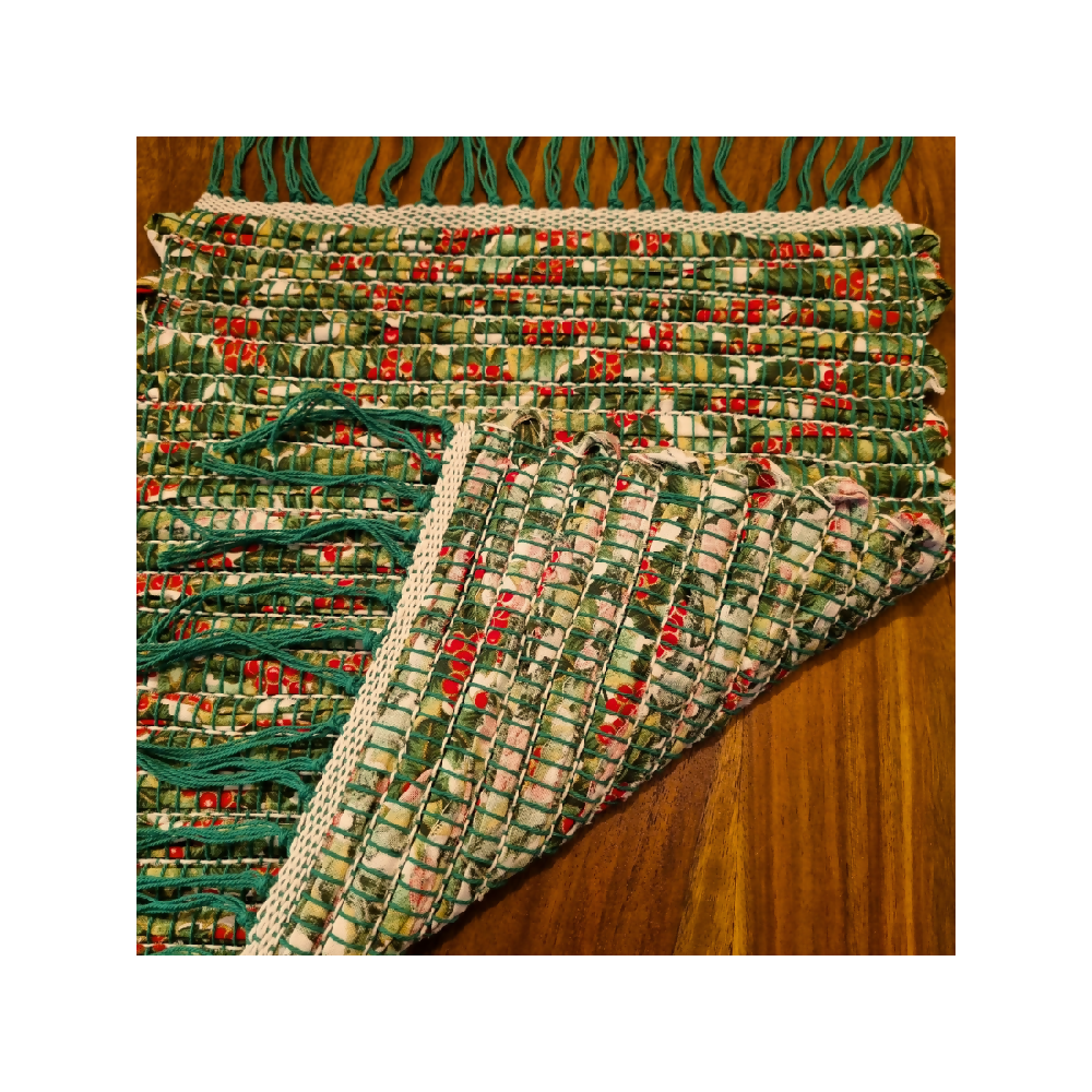 Handwoven Christmas Fabric Placemats