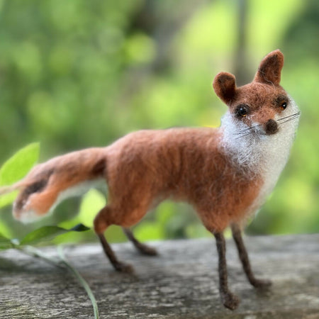 Art doll animal needle felt fox