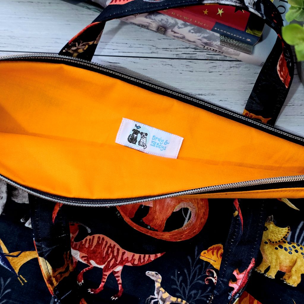 Dinosaur Book Bag / Library Bag