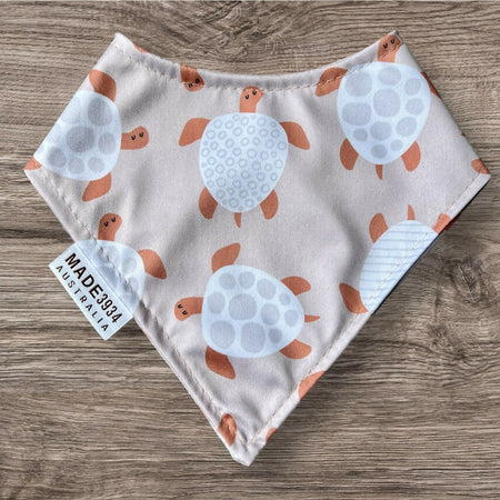 Bandana Style Waterproof Bib - Turtle