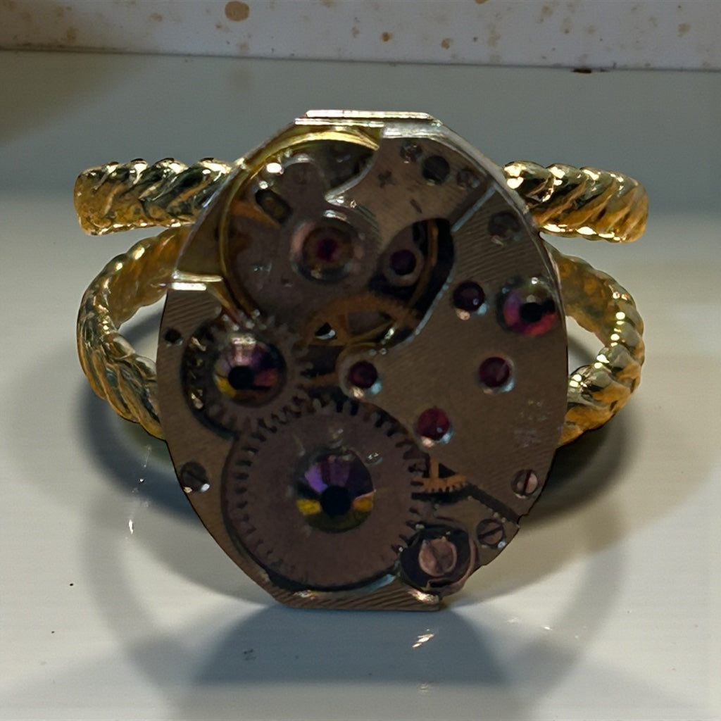 Steampunk Watch Movement Ladies Ring