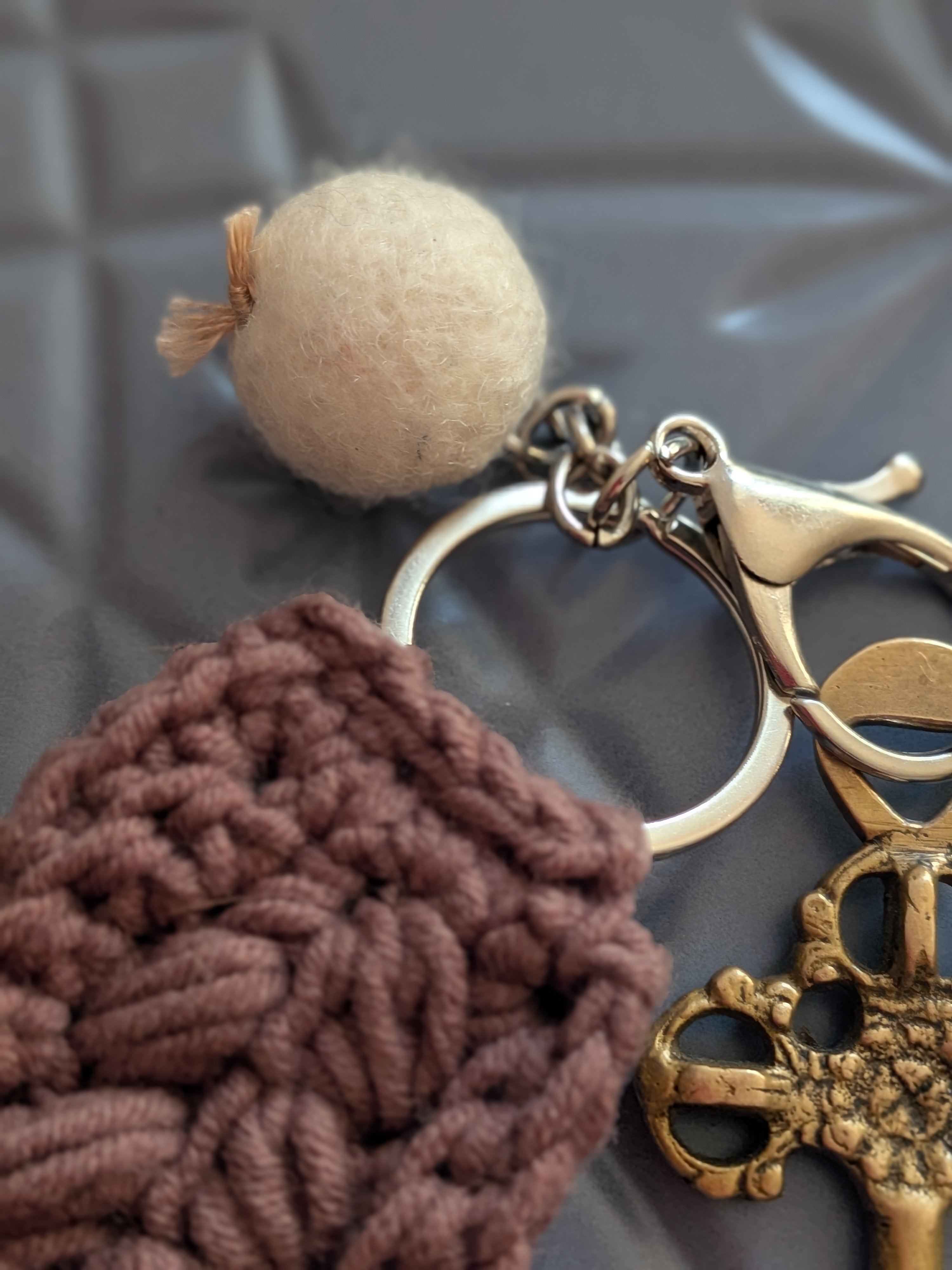 Keychain Bracelet Fob Fawn Brown