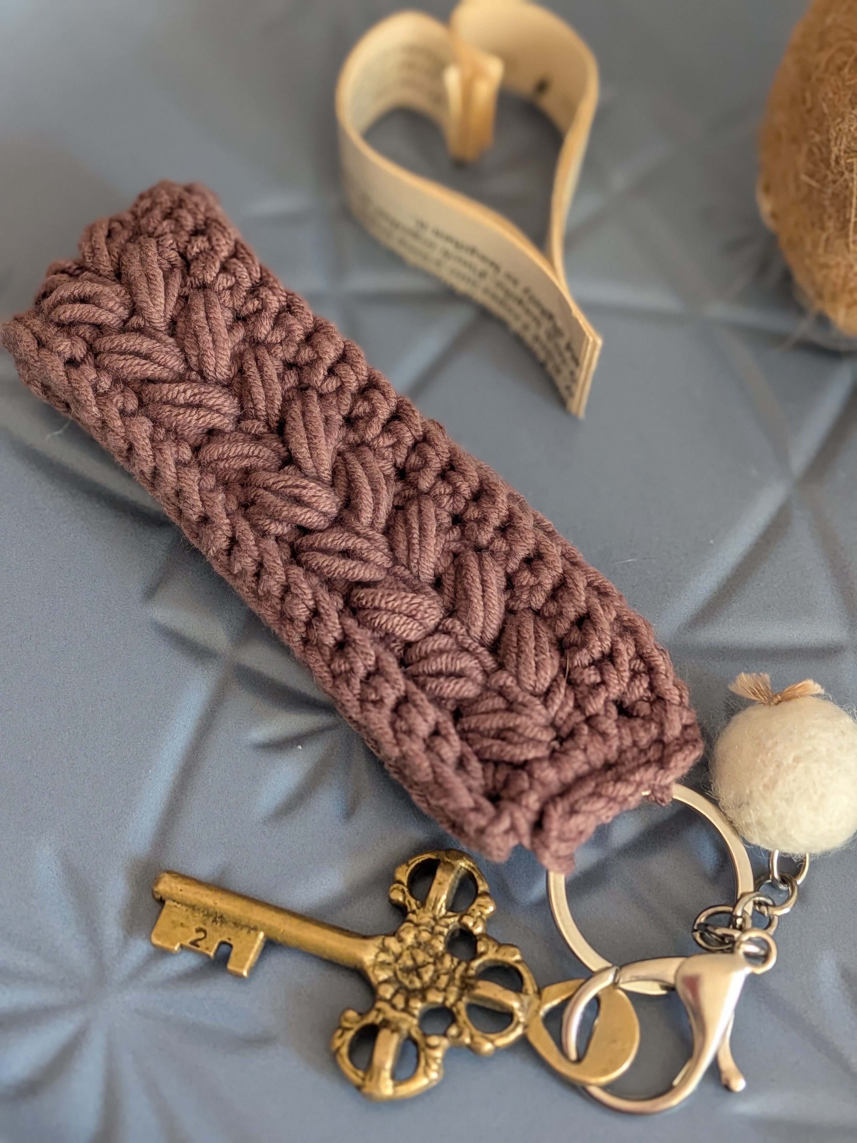 Keychain Bracelet Fob Fawn Brown
