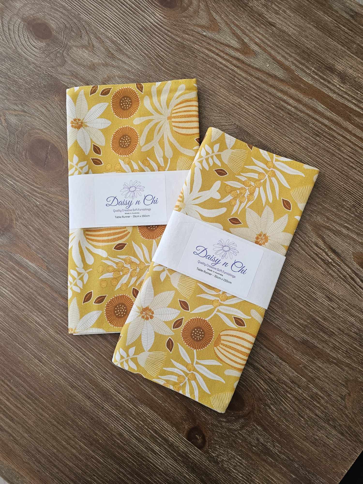 Mustard Wattle Table Runner