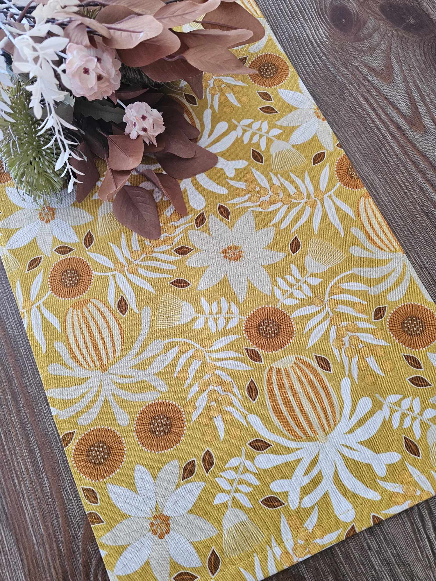 Mustard Wattle Table Runner