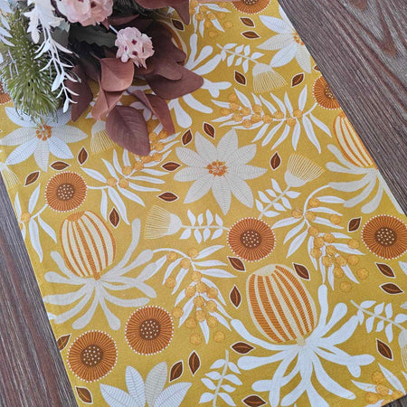 Mustard Wattle Table Runner