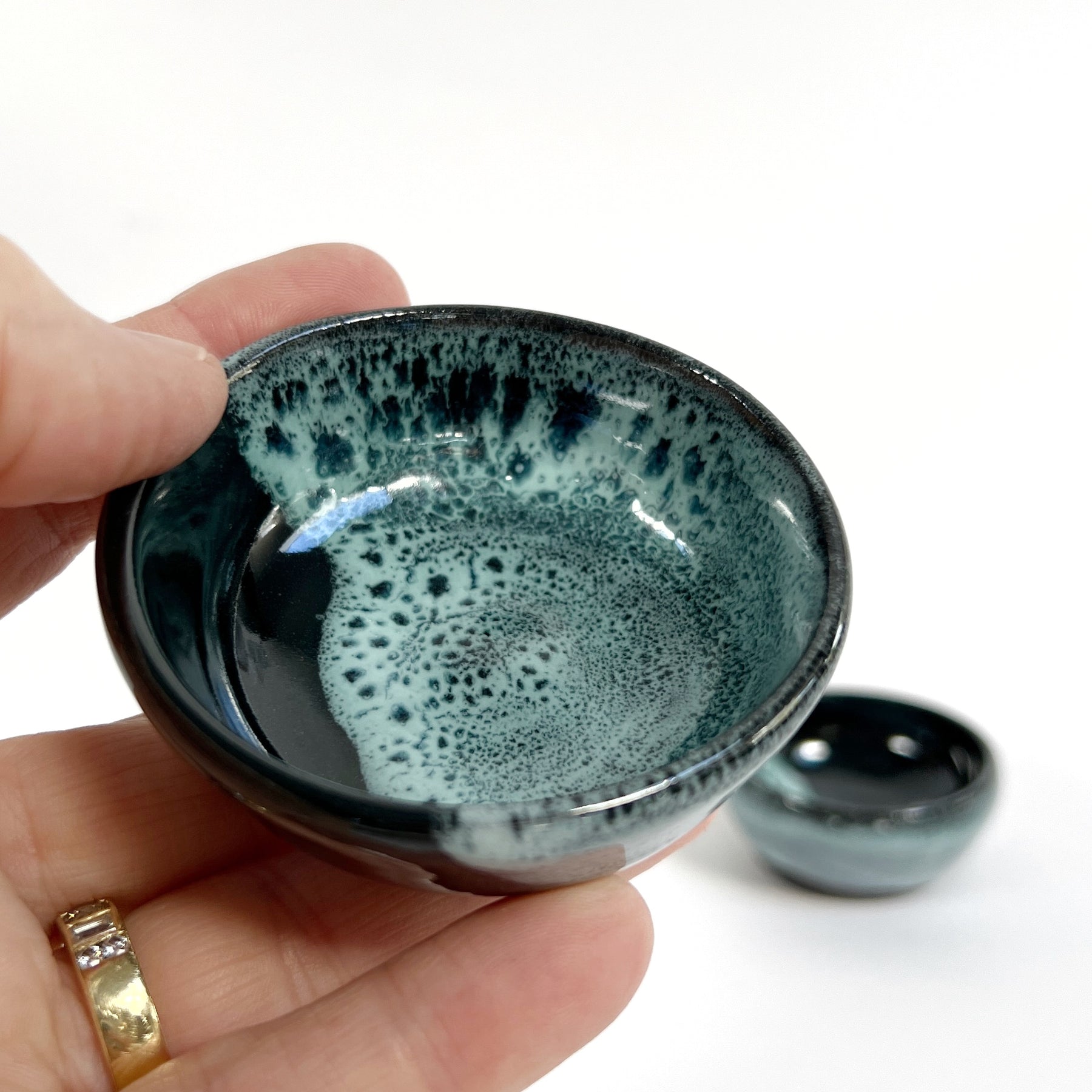 Ceramic dipping/trinket dishes (set of two)