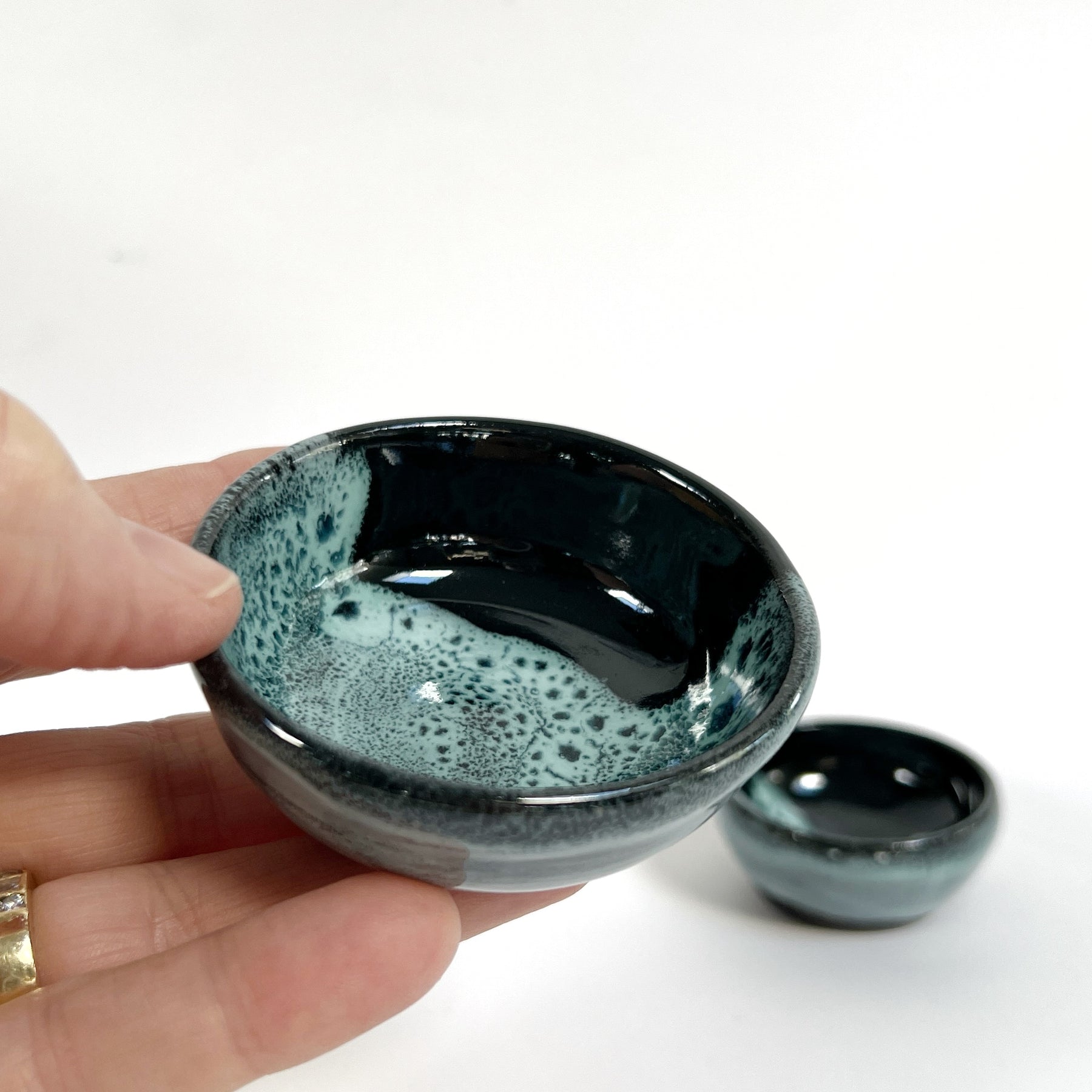 Ceramic dipping/trinket dishes (set of two)