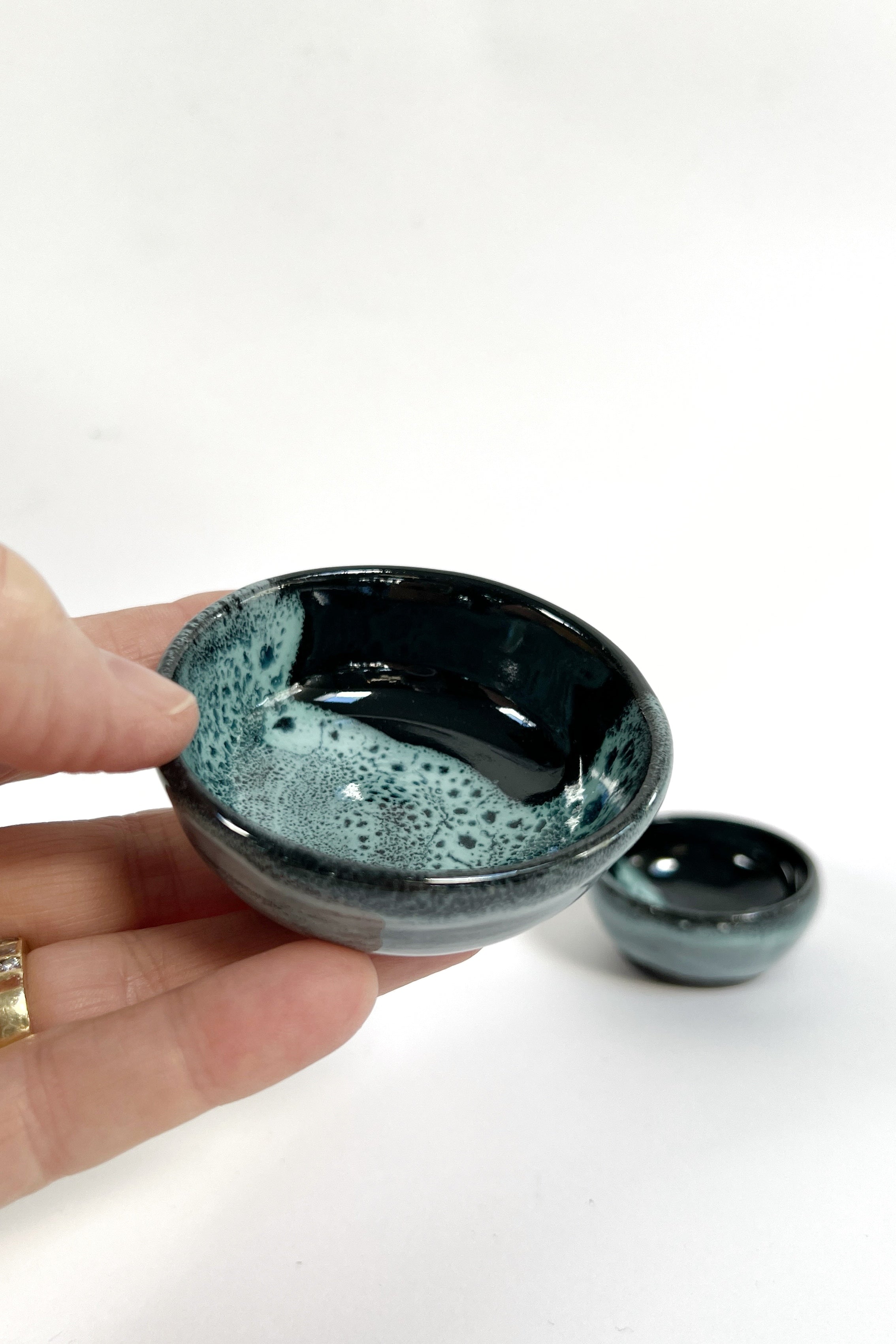 Ceramic dipping/trinket dishes (set of two)