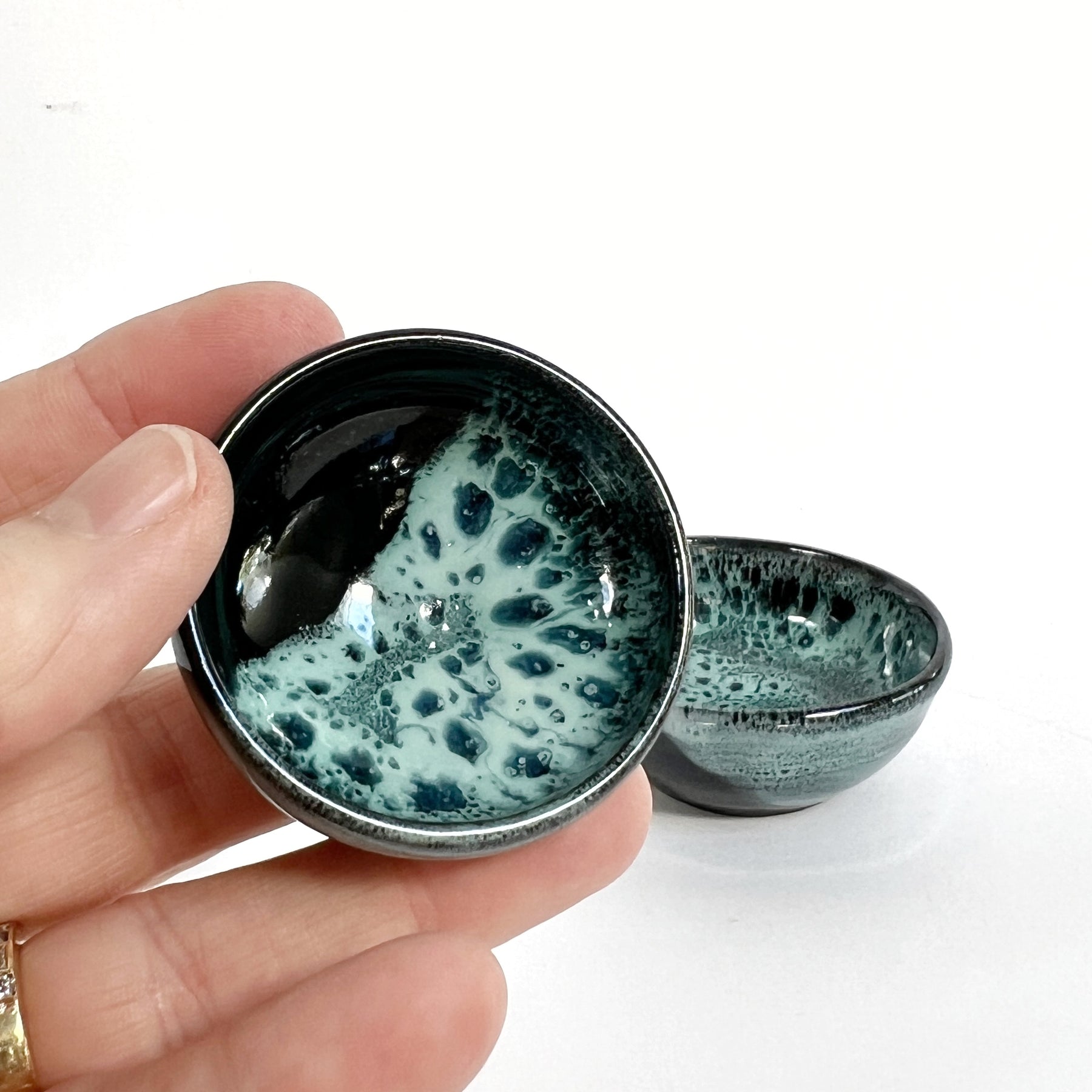 Ceramic dipping/trinket dishes (set of two)