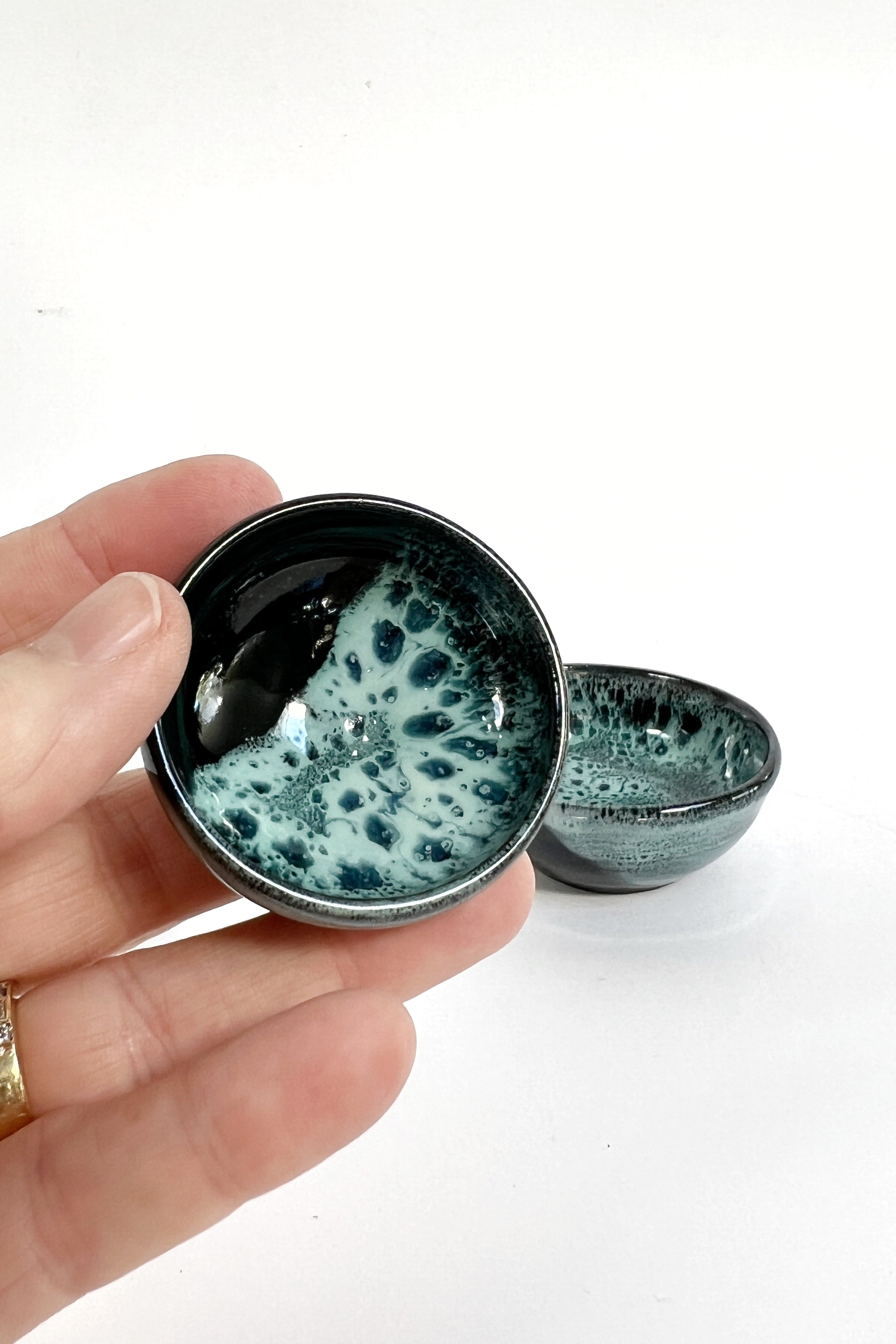 Ceramic dipping/trinket dishes (set of two)