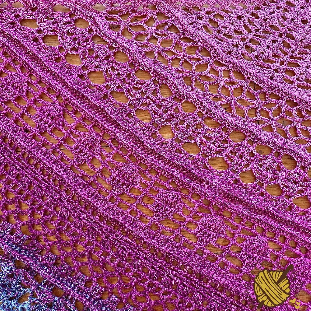 Handmade crochet shawl wrap scarf